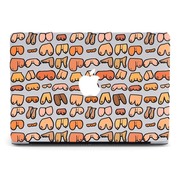 Art Painted Woman Breasts case for apple MacBook All Generations Air Pro - Picture 1 of 5